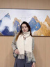 ZEYAUP純羊毛圍巾女秋冬季保暖圍脖送女朋友老婆女生圣誕節(jié)新年生日禮物 奶白色【品牌高檔輕奢禮盒裝】 180*30cm 曬單實拍圖