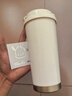 SZTAA保溫杯咖啡杯316不銹鋼陶瓷男女士吸管杯便攜車載水杯茶水分離杯 白色520ml咖啡杯 曬單實(shí)拍圖