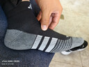 adidas 3雙裝CLIMACOOL毛巾底加厚低幫訓練及踝襪男女阿迪達斯 黑色/白 L 曬單實(shí)拍圖