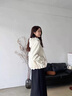 花花公子;PLAYBOY短款風(fēng)衣外套女春秋季2025年新款女裝氣質(zhì)小個(gè)子爆款百搭休閑上衣 米白色  L 曬單實(shí)拍圖