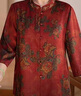 俞兆林老年人夏裝女奶奶桑蠶絲T恤上衣60歲70老太太衣服媽媽夏季真絲t恤 紅色+褲子 3XL 建議115-130斤 曬單實(shí)拍圖