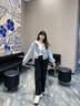 班尼路外套女開衫衛(wèi)衣女裝春秋冬新款休閑顯瘦短款上衣服連帽小個(gè)子女生 灰#純色 【高支柔綿】 XL 曬單實(shí)拍圖
