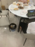 芝華仕（CHEERS）微晶石巖板餐桌椅子全套可伸縮家用芝華士CT181黑全托6椅 曬單實拍圖
