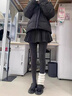 貓人【豎紋顯瘦】女士打底褲女加厚保暖顯瘦高腰外穿連褲襪秋冬季深灰 曬單實(shí)拍圖
