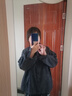 知筆墨全亞麻色織牛仔春款新品翻領(lǐng)上衣 開(kāi)襟休閑百搭款式外套女 深牛仔藍 M 曬單實(shí)拍圖