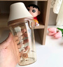 奶爸爸（Nicepapa）翻蓋吸管奶瓶1-3歲寬口徑PPSU咬吸12個(gè)月以上寶寶帶重力球240ML 曬單實(shí)拍圖