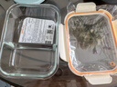 蘇泊爾玻璃飯盒上班族微波爐加熱專(zhuān)用便當盒方形分隔高硼硅保鮮盒 奶酪白 1040ml 單件裝 曬單實(shí)拍圖