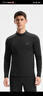 FILA 斐樂(lè )官方男子針織長(cháng)袖上衣2025冬季新款健身運動(dòng)加絨基礎長(cháng)T 深黑-BK XL 180/100A/XL 曬單實(shí)拍圖