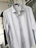 杉杉【羊絨厚款】保暖襯衫男長(cháng)袖免燙秋冬季新款休閑商務(wù)抗皺磨毛襯衣 灰色細條紋 40 （68-74kg） 曬單實(shí)拍圖