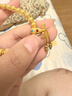 六福珠寶 黃金手鏈福滿(mǎn)傳家松瀾綠松石足金手串 計價(jià) 約16.74克 曬單實(shí)拍圖