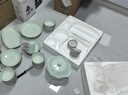 康琴（KANGQIN） 北歐INS網(wǎng)紅餐具鉆石金邊純色碗碟套裝家用輕奢簡約陶瓷餐具禮品 【描金】影青鉆石60件套禮盒裝 曬單實(shí)拍圖