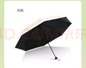 天堂 防紫外線晴雨傘三折 雨傘黑膠防曬太陽傘遮陽晴雨傘 甘酪白 曬單實(shí)拍圖