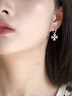 APM Monaco銀白色十字架不對稱(chēng)圈形耳環(huán)女2025年新款女士耳飾生日禮物 曬單實(shí)拍圖