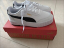 彪馬（PUMA）【小白鞋】增高厚底網(wǎng)球風(fēng)板鞋女復(fù)古休閑鞋 SKYE 374764 白-黑色-02 38 曬單實(shí)拍圖