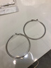念芙S925銀針素圈耳環(huán)輕奢小眾高級感氣質(zhì)大圓圈耳釘百搭簡(jiǎn)約耳圈耳飾 素圈耳環(huán)5cm【S925銀針】 曬單實(shí)拍圖