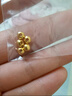 同心鳳足金999黃金散珠手鏈純金重工古法小金珠子轉(zhuǎn)運珠隔珠手串金鏈子 1g,4mm古法珠-5顆 曬單實拍圖
