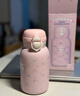 三麗鷗（SANRIO）兒童保溫杯316不銹鋼吸管水杯禮物雙飲男女學(xué)生上學(xué)水壺喝水杯子 美樂(lè )蒂500ml（S禮盒裝） 曬單實(shí)拍圖