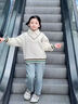 艾卡諾 I.KARNOW女童套裝秋季兒童2025新款秋裝時(shí)髦洋氣衛衣女孩中大童喇叭牛仔褲 13131藍色+4948米杏色 170 （卡碼拍大） 曬單實(shí)拍圖