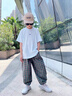 G.DUCKKIDS小黃鴨男童夏季褲子2025新款夏裝兒童純棉寬松薄款長(cháng)褲大童防蚊褲 格子-純棉夏涼薄款透氣 160 (建議145-155cm 9-10周歲） 曬單實(shí)拍圖