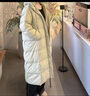 雪中飛女士羽絨服長(cháng)款冬季加厚過(guò)膝保暖美拉德連帽休閑百搭潮流羽絨外套 寶石黑 M (160) 曬單實(shí)拍圖