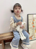 G.DUCKKIDS小黃鴨童裝女童套裝春裝兒童時(shí)髦洋氣女寶寶韓版牛仔三件套闊腿褲 藍色三件套 120 (建議105-115cm 4-5.2周歲) 曬單實(shí)拍圖