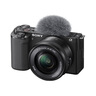 索尼（SONY）ZV-E10K APS-C半畫(huà)微單16-50二代鏡頭套裝  ZV-E10/ZV-E10L vlog短視頻 直播ZV-E10K 【國家補貼】 黑色K套機【皮套+電池+充電器+腕帶+999 曬單實(shí)拍圖