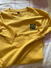 真維斯（Jeanswest）圓領(lǐng)純棉短袖t恤男夏季男士透氣親膚半袖青少年國潮風(fēng)寬松五分袖T 淺黃#MZS回形灰X XL 【建議140-160斤】 曬單實(shí)拍圖