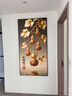 意識形態(tài)五福臨門(mén)玄關(guān)墻裝飾畫(huà)輕奢大氣入門(mén)正對掛畫(huà)豎款帶燈走廊過(guò)道壁畫(huà) G8228五福臨門(mén)A 50*100（建議0.7米-0.8米的墻面） 高清質(zhì)感油畫(huà)布+鋁合金框 輕奢金框 曬單實(shí)拍圖