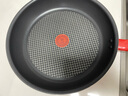 特福（Tefal）平底鍋家用牛排不粘煎鍋少油煙有鈦煎餅鍋電磁爐燃氣灶通用28cm 曬單實(shí)拍圖