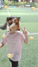 巴布豆女童套裝2025夏季新款速干透氣運動(dòng)兩件套戶(hù)外冰涼感寬松舒適夏裝 粉 期待巴布X 130 曬單實(shí)拍圖
