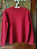 鄂爾多市產(chǎn)羊絨世家100無(wú)縫純羊絨衫女秋冬半高領(lǐng)純色羊絨針織衫 酒紅色 XL 115-130斤 曬單實(shí)拍圖