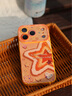 素洛適用新款蘋(píng)果17promax手機殼Air小清新油畫(huà)星星iPhone16pro創(chuàng  )意簡(jiǎn)約多巴胺15大視窗女12硅膠保護套 橙-油畫(huà)星星橙 iPhone 17 Pro 曬單實(shí)拍圖