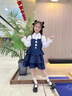 WVD國際品牌女童抱嬰袋蛋糕裙牛仔裙2025春秋新款女大童夏裝洋裝 藍色 150 cm 曬單實拍圖
