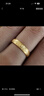 中銀億金菱紋黃金戒指女男款足金古法素圈活口結(jié)婚三金生日禮物送女友老婆 古法足金戒指女款 金重約3.8g 曬單實拍圖