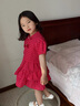 WVD國際品牌女童夏季套裝裙子2025新款兒童洋派時髦女寶寶紅色時尚洋裝夏裝 紅色裙子款 紅色裙子款 90 CM 曬單實(shí)拍圖