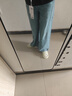 森馬（Semir）森柔牛仔|商場同款牛仔褲女高腰闊腿褲2025新款春季長褲街頭 牛仔黃泥染80325 M 160/66A 曬單實拍圖