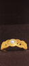 賽菲爾黃金戒指足金古法金花絲珍珠戒指送女友老婆生日禮物 約4.00克 曬單實(shí)拍圖