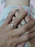 唯一（Winy）七夕情人節禮物送女友999純銀情侶戒指一對婚戒男士女款情侶對戒 曬單實(shí)拍圖