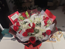 來(lái)一客鮮花速遞玫瑰百合鮮花送女友老婆生日禮物全國同城配送 19朵紅玫瑰加白百何花束 曬單實(shí)拍圖