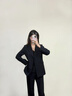 MeetMetro瑪依爾2025秋新款職業(yè)西裝套裝女氣質(zhì)通勤西服西褲兩件套 藏藍(lán)色【現(xiàn)貨閃電發(fā)】 S 曬單實(shí)拍圖