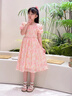 素優(yōu)米（SUYOUMI）女童連衣裙夏季2025新款兒童公主裙小女孩洋氣裙子中大童夏裝紗裙 泡泡袖連衣裙 50 建議身高40cm左右 曬單實(shí)拍圖