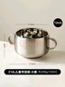 onlycook316L不銹鋼輔食碗兒童碗 小碗食品級寶寶吸盤(pán)碗嬰幼兒餐具-小豬 曬單實(shí)拍圖