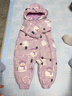 迷你巴拉【鵝絨】三防羽絨服連體衣男女童蛋型防風(fēng)帽爬服新款 紫白色調00371 -三防加厚白鵝絨 90 cm -充絨量82.6g 曬單實(shí)拍圖