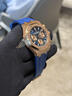 愛(ài)彼（Audemars Piguet）【二手95新】愛(ài)彼男表皇家橡樹(shù)系列26239OR玫瑰金藍盤(pán)皮帶男士時(shí)尚休閑商務(wù)運動(dòng)背透機械腕表 26239藍盤(pán)(單表) 曬單實(shí)拍圖