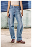 Levi's李維斯25年秋冬新款美式休閑女士BARREL高腰寬松錐形牛仔褲 中藍 25 (31) 曬單實(shí)拍圖