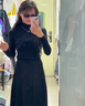 貓人60S莫代爾半高領(lǐng)打底衫女秋冬修身顯瘦外穿內(nèi)搭上衣黑色25年新品 曬單實(shí)拍圖