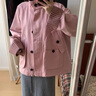 Teenie Weenie小熊女裝巴恩風(fēng)外套2025年秋季新款簡約休閑燈芯絨 粉色 S 曬單實(shí)拍圖