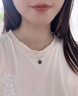 鉑邦詩(shī)（BOBANGSHI）純銀四葉草項鏈女款高級感輕奢小眾毛衣鏈吊墜情人節禮物送老婆 黑紅雙面項鏈+輕奢禮盒 曬單實(shí)拍圖