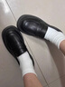靖話(huà)軟底樂(lè )福鞋女25年秋季新款英倫風(fēng)小皮鞋百搭配裙子皮鞋一腳蹬單鞋 黑色 37 (235mm) 曬單實(shí)拍圖