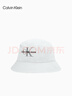 Calvin KleinJeans男女同款休閑純棉簡(jiǎn)約重疊刺繡字母ck遮陽(yáng)漁夫帽禮物HX0508 391-月光白 OS 曬單實(shí)拍圖